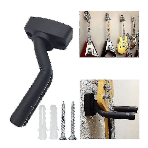 5-pack Svart Gitarrhängare Väggfäste Med Skruvar Passar Gitarrer [JKW]
