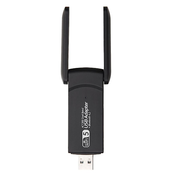 1300 Mbps Trådløs USB WiFi-adapter, USB 3.0 Wifi Dongle PC Nettverksadapter