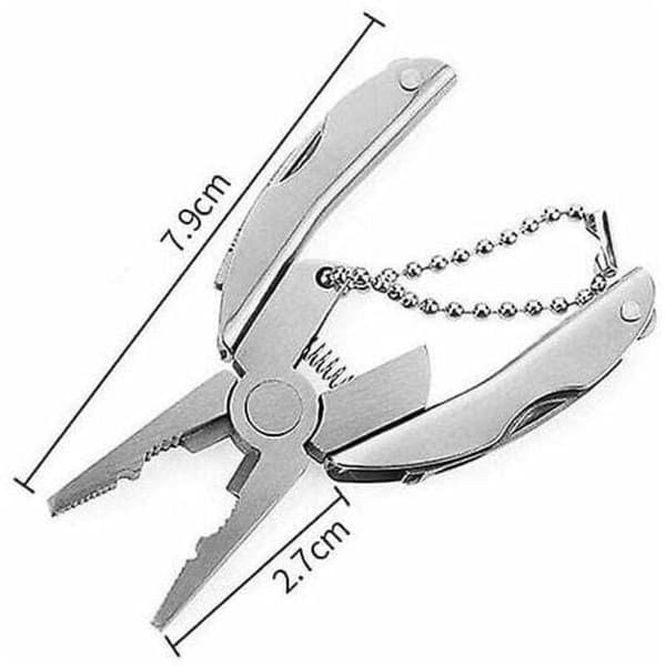 Mini multifunktionel bærbar foldbar lommeklemme/nøglering til vandreture og camping