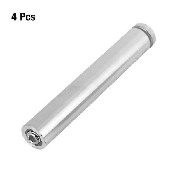 4 stk. Glassfester i rustfritt stål, monteringsbolter, hule reklamefester (19*120mm)
