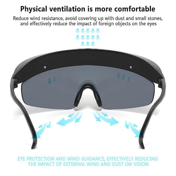 Anti-UV solbriller med hattekant Anti-reflekterende solbriller til camping og cykling