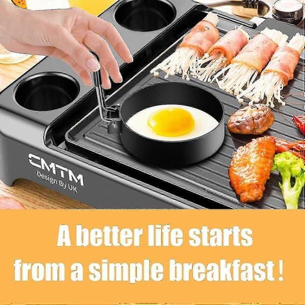 4 Stekte Eggformer, Pannekakeform Rustfritt Stål Non-stick