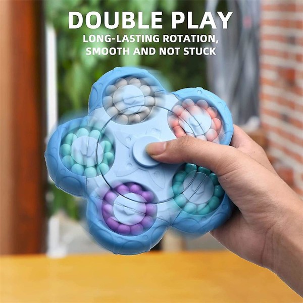Magic bönor som roterar Rubiks kub-kreativa fingerkubpussel Blue