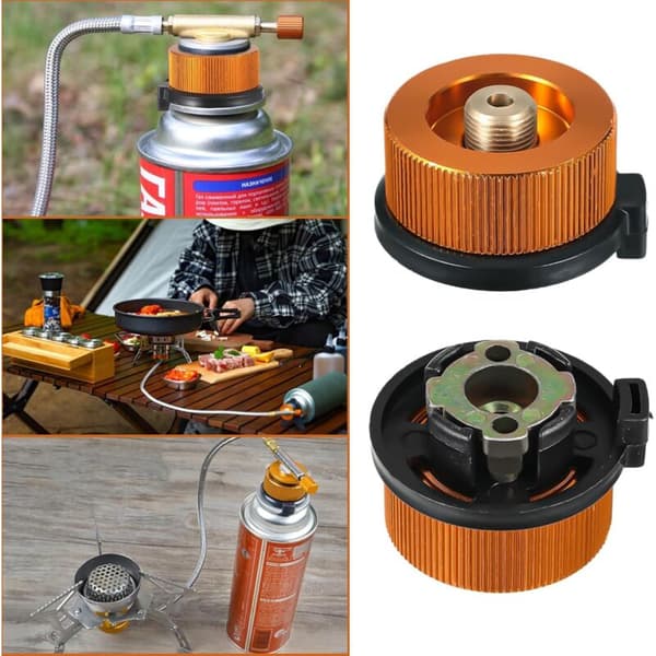 2 stk. gaspatronadapter, BBQ grillhane-patronadapter, ventilpatronadapter