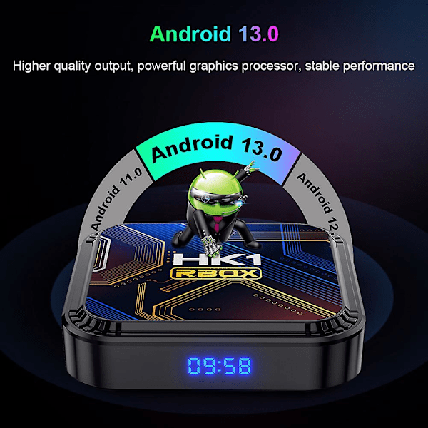Home HK1 RBOX K8S Android 13 TV-BOX RK3528 64GB 32GB 16GB 2.4G 5G WIFI BT 4.0 Videoavkodning Mediaspelare Set Top Mottagare Box 2g16g UK plug