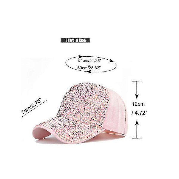 Baseballcaps for kvinner med justerbar baseballreisecaps for damer pink