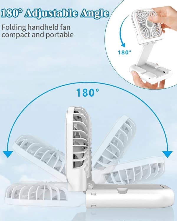 Håndholdt bærbar ventilator, Mini USB håndholdt ventilator til køling, Lille elektrisk genopladelig ventilator til børn