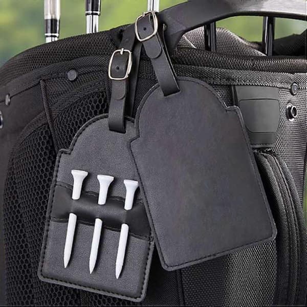 Golf Tee Hållare Stor Kapacitet Vattentät Slitstark Portabel Konstläder Organizer Väska Golf Te Orange