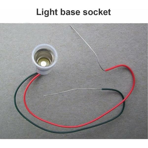 E10 LED-pærer, skruebase, små stearinlyspærer, lysholderbase med ledning, sokkel for hjemmeeksperimenter, elektrisk kretstesting, lys