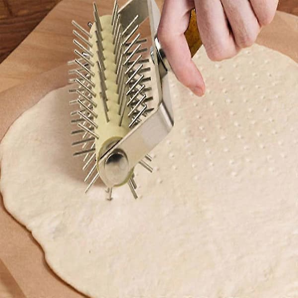 Deigpiggerulle Hjul Brød Pai Pizza Pasta Hull Maker DIY Verktøy