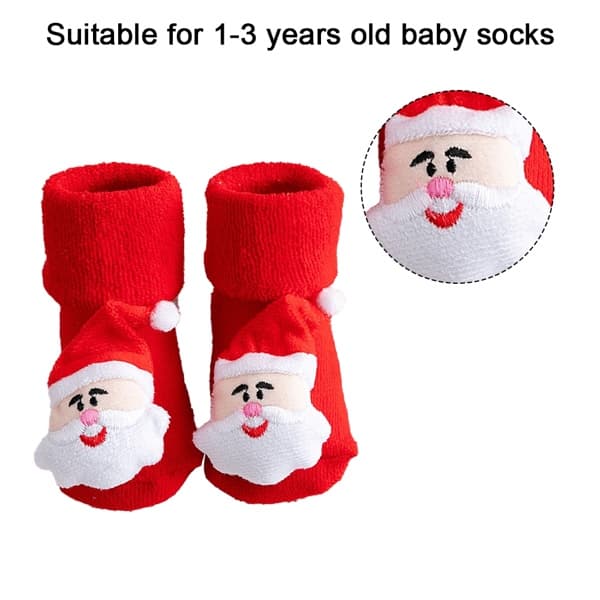 Baby Piger Drenge Hjemmesko, Bløde Vinterstrømper, Børn Jul Hjemmestrømper style 2