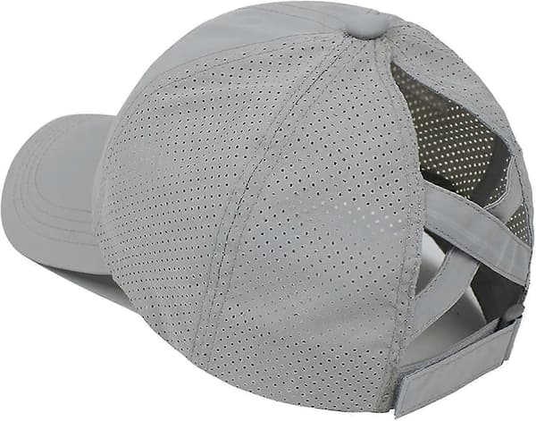 Basebollkeps med hästsvanshål Light Grey