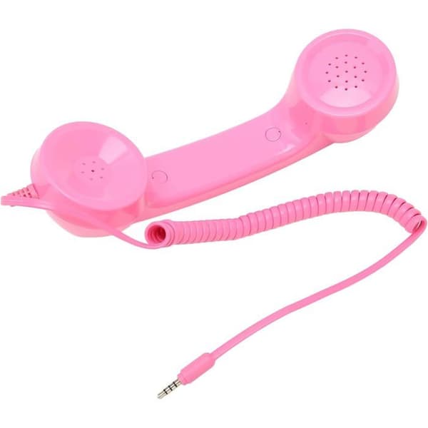 Retropuhelinluuri - 1 kpl - ABS - 3,5 mm liitin - Säteilyn vähennys - Pinkki