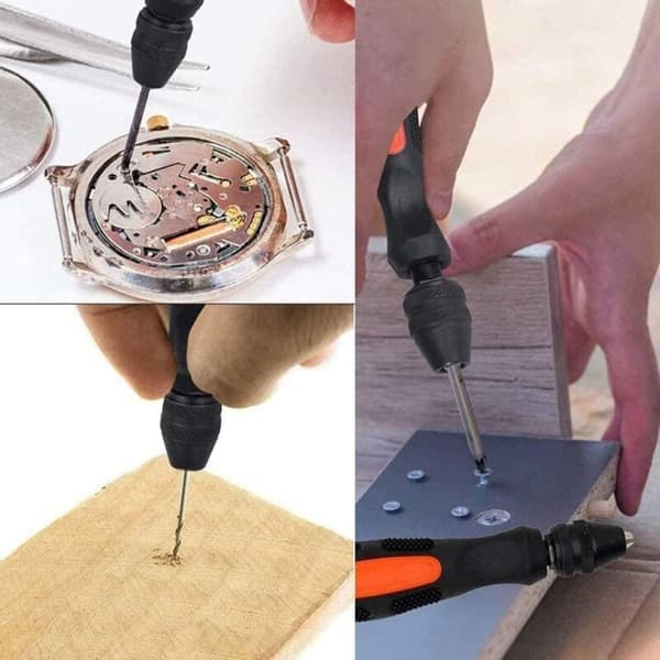 Mini håndboremaskine til smykkefremstilling - 0,5-8 mm, nøglefri borepatron, præcisionsskrue - Modelfremstillingsværktøj