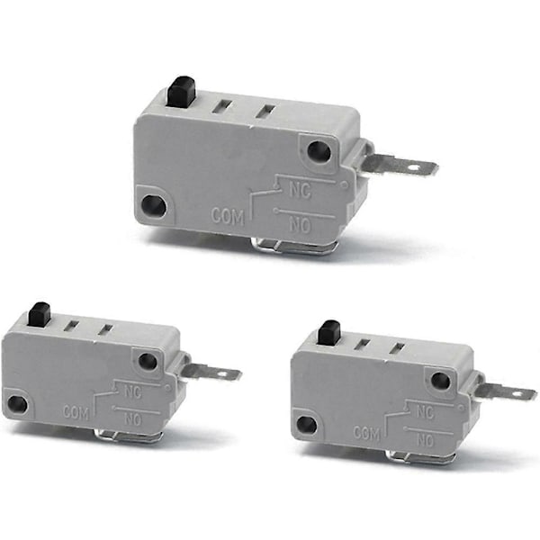 KW3A Mikrobryter 125V 250V 16A Normalt Åpen Bryter 2 Pin Sølv Kontakt for Mikrobølgeovn Vaskemaskin 2STK