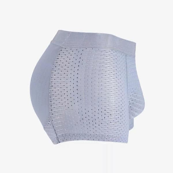 Höftlyftande boxer briefs för män, vadderade underkläder i mesh för män Pale Blue M
