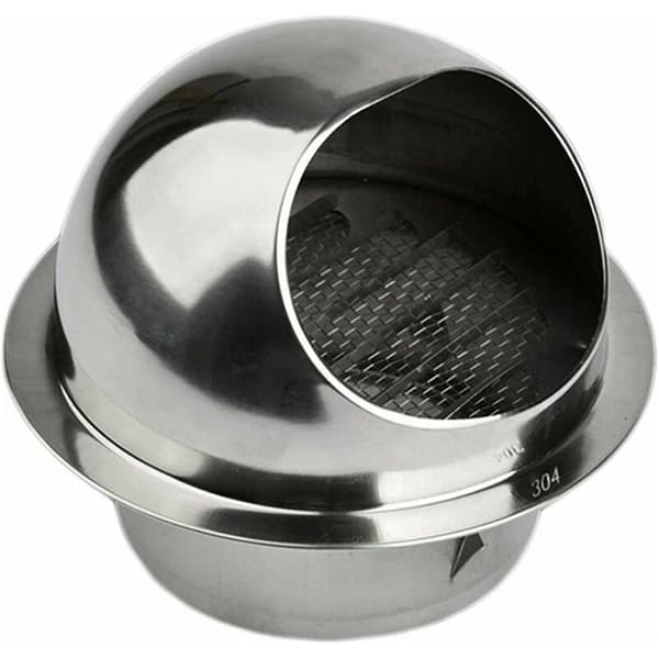 Ventilasjonsrist, ventilasjonsutløpsrist i 304 rustfritt stål (ø150mm)