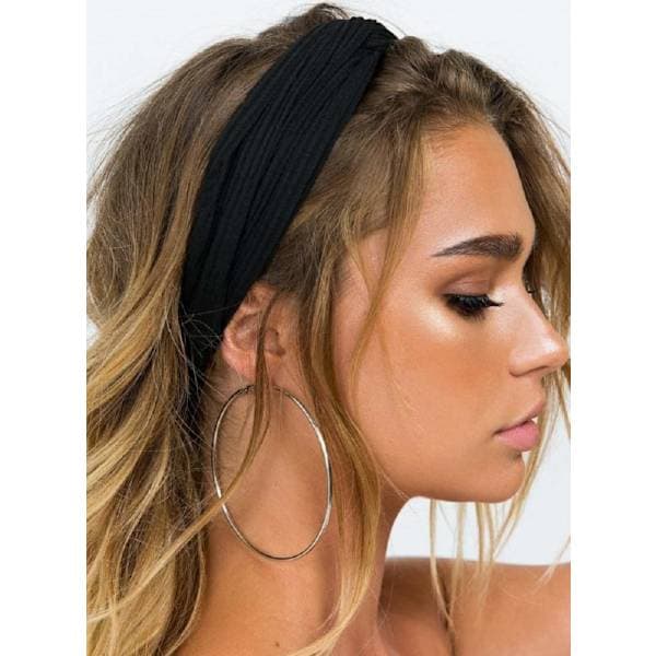 Hårbånd for kvinner Twist Knutede damehårbånd Boho Elastiske hårbånd Sklisikre for jenter Criss