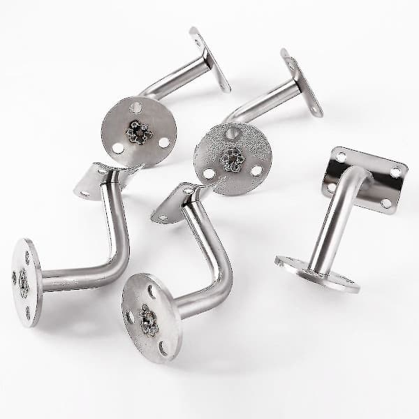 5-pack rostfritt stål räcke stöd väggmonterade ledstångsfästen balustrad trappräcke hållare Y-t