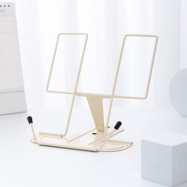 Bokhyller for lesing, bokhyller kokebokstativ (beige)