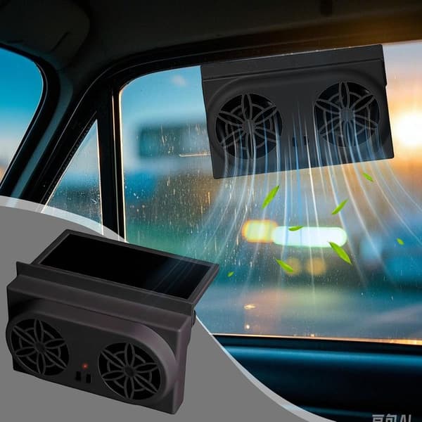 Generisk Solar Bilventilator, Solar Udsugningsventilator til Bilrude, Rudeluftning, Automatisk Køling til SUV'er, Autocampere, Sommer, Lastbiler
