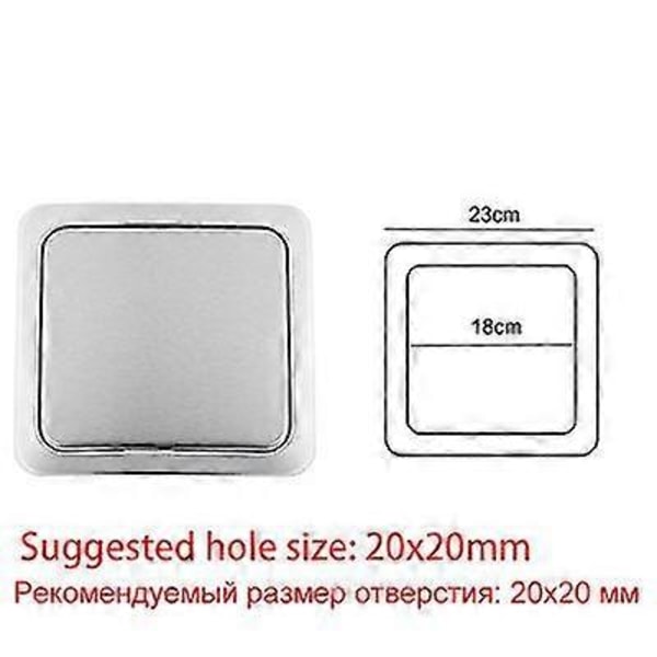 Rustfritt Stål Flapp Flush Innfelt Innebygd Balanse Sving Flapp Lokk Deksel Søppelbøtte Søppelkasse Kjøkken Benkeplate Søppelkasser & Avfallsbeholdere Square-Silver 23CM