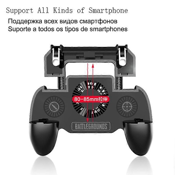 Gaming L1 R1 Kontroll Joystick för Android iPhone Telefon Gamepad PUBG Controller Mobil Trigger Joypad Spelkonsol Pad Mobil 2000mah