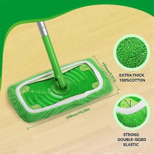 Ersättningsdynor för Swiffer Sweeper Mop, trasor för Swiffer golvmopp, återanvändbart överdrag 2PCS