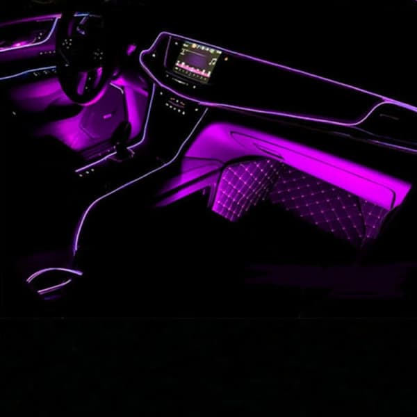 2-meter lilla LED bil interiør dekorativ ambient lys strip tilbehør purple
