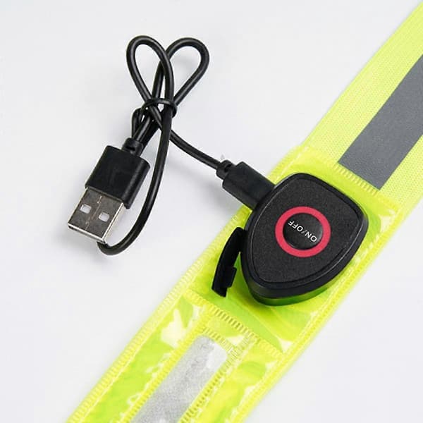 LED Reflexband | Hög Synlighet LED-lampor Med 3 Lägen | Justerbart Snabbspänne | USB Uppladdningsbar