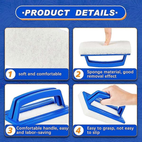 2-pack Hand- Pool Skrubbborste, skrubb- skursvamp för rengöring, kök, badrum