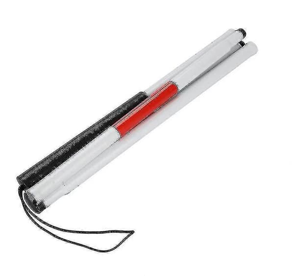 Foldbar stok til blinde, 124 cm 4-sektioner