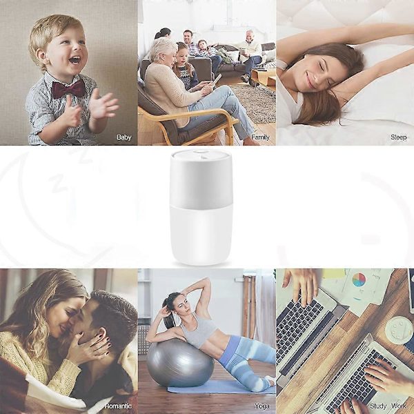 Nebuliseringsdiffusor, tystgående batteridriven bärbar doftspridare för hemmakontor, lämplig för doftoljor med anpassningsbar spray