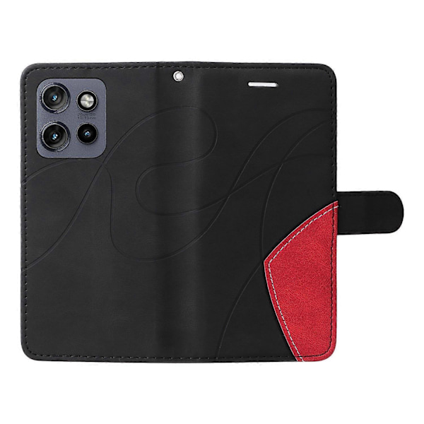 KT Leather Series-1 Motorola Edge 50 Neo 5G:n nahkainen suojakotelo, väriyhdistelmä, lompakko ja teline Multicolor Style A