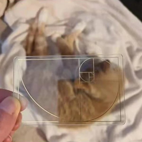 Gyldent Snit Søger, Klar Gyldent Snit Søger, Gyldent Snit Viewer Fanger Tegneværktøj til Kunstnere Fotografering 2Pcs