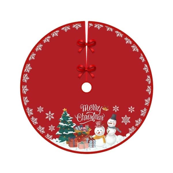 Juletræsmåtte Bunddækken Juletræsmåtte Diameter 90cm Varm Jul Style D