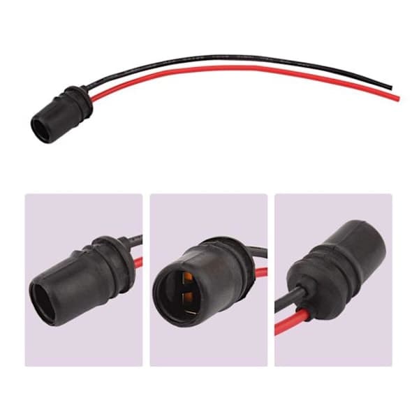 T10 w5w led / halogen kontakter / fatningsholder 2-pak blød sort