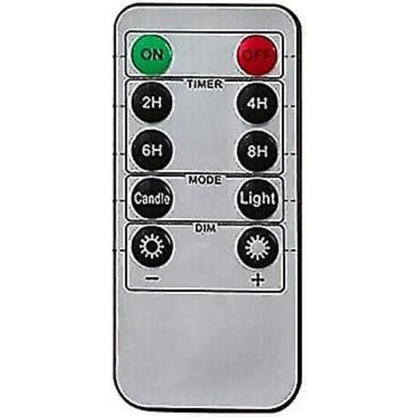 4x Universell Fjärrkontroll med 24-timmars Timer för Flamlösa Svängande LED-Ljus