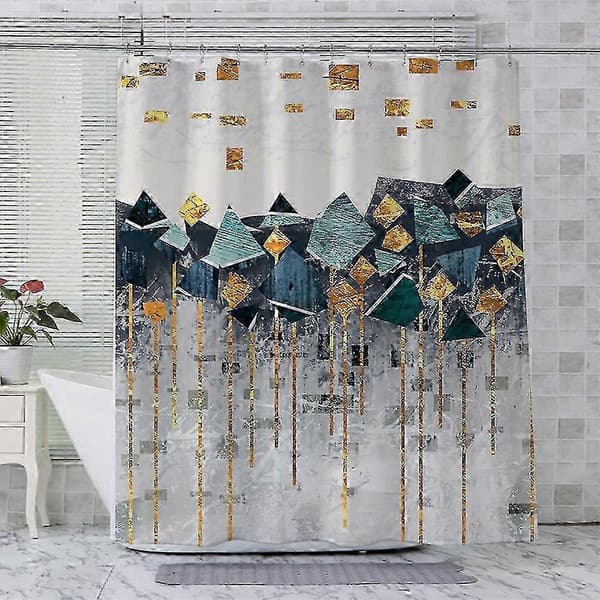 Modern Vattentätt Duschdraperi för Badrum Beige 180x200cm