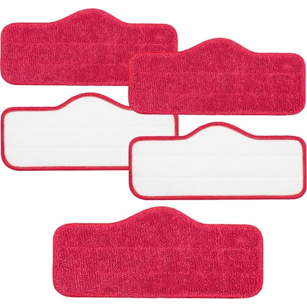 Sæt med 5 erstatningspuder til Schenley Steams dampmoppe. Høj absorption. Mikrofiber. Tykt erstatningstilbehør.