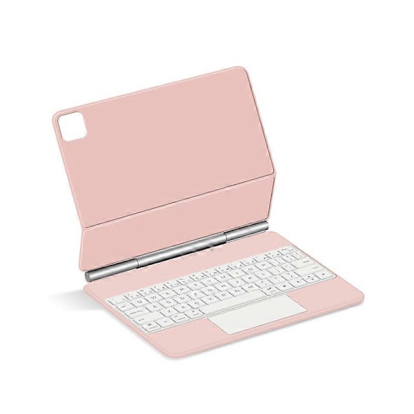 iPad Air 11 (2024) (M2) Bluetooth-näppäimistö Magneettinen Ripustus PC+PU Nahka Tablet-kotelo - Vaaleanpunainen Multicolor Pink