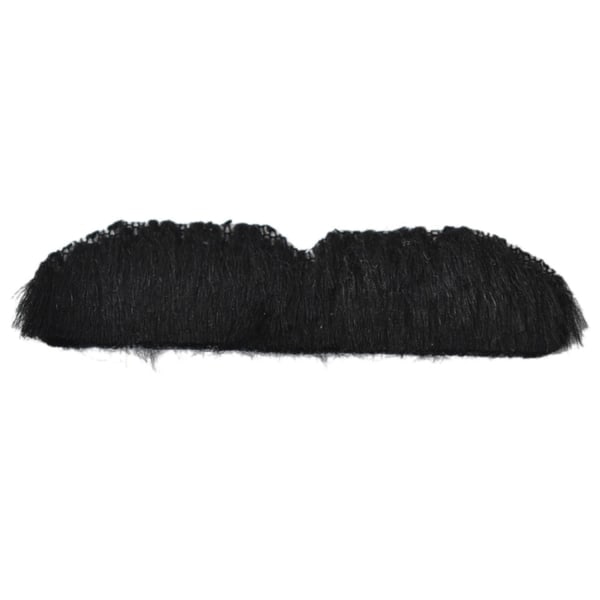 Mustasje for maskerade - Selvklebende - 12 stk Svart