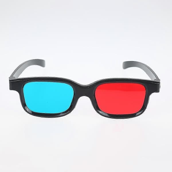 Universal Brand Sort Stel Rød Blå Briller 3D-briller Til Dimensionel Anaglyph 5pc