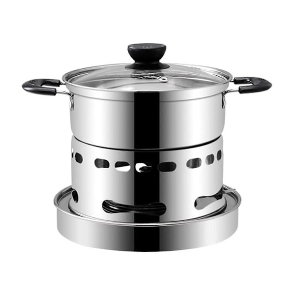 Koker for innendørs, sprittkoker i rustfritt stål, bærbar komfyr, enkel å bære, krever ikke strøm, egnet for innendørs og camping 30cm