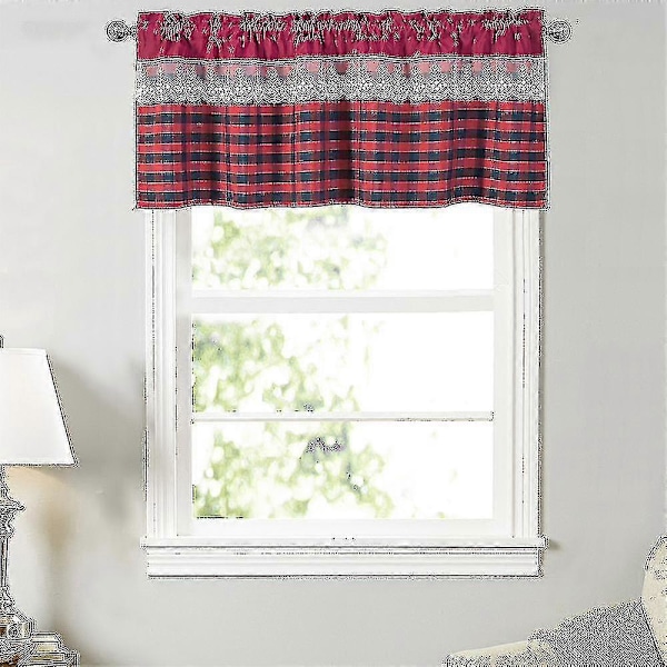 Köksgardiner Dekor Fönstergardin Lyxigt Cafékappa Överkast Draperier Wine Red 74cmx61cm