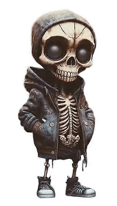 2025 Halloween Resin Cool Skelett Figurin Docka Blue