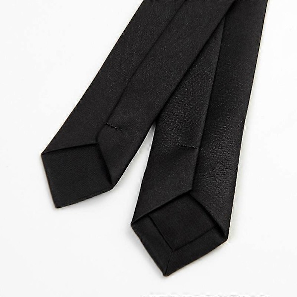 Super Slim Slips 3cm Satin Rød Gul Sort Ensfarvede Slips Håndlavede Mode Herre Tynde Smalle Slips til Bryllupsfest Slips red