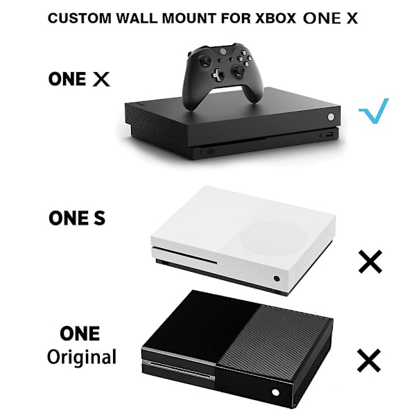 Seinäteline XB One X -pelikonsolille, pystysuora metallinen seinähylly