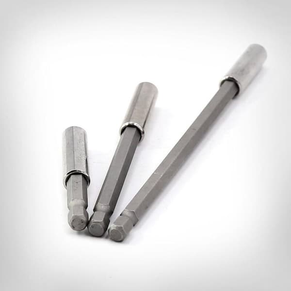 1/4\" Hex Bit Magnetisk Borebit Forlængerholder Borebit Skift Forlænger 6.35mm Elværktøj Hex 60/100/150mm 3 Stk