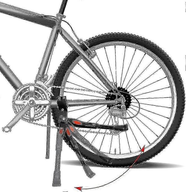 16-18 20-tums barncykelstöd justerbart mittmonterat cykelstöd